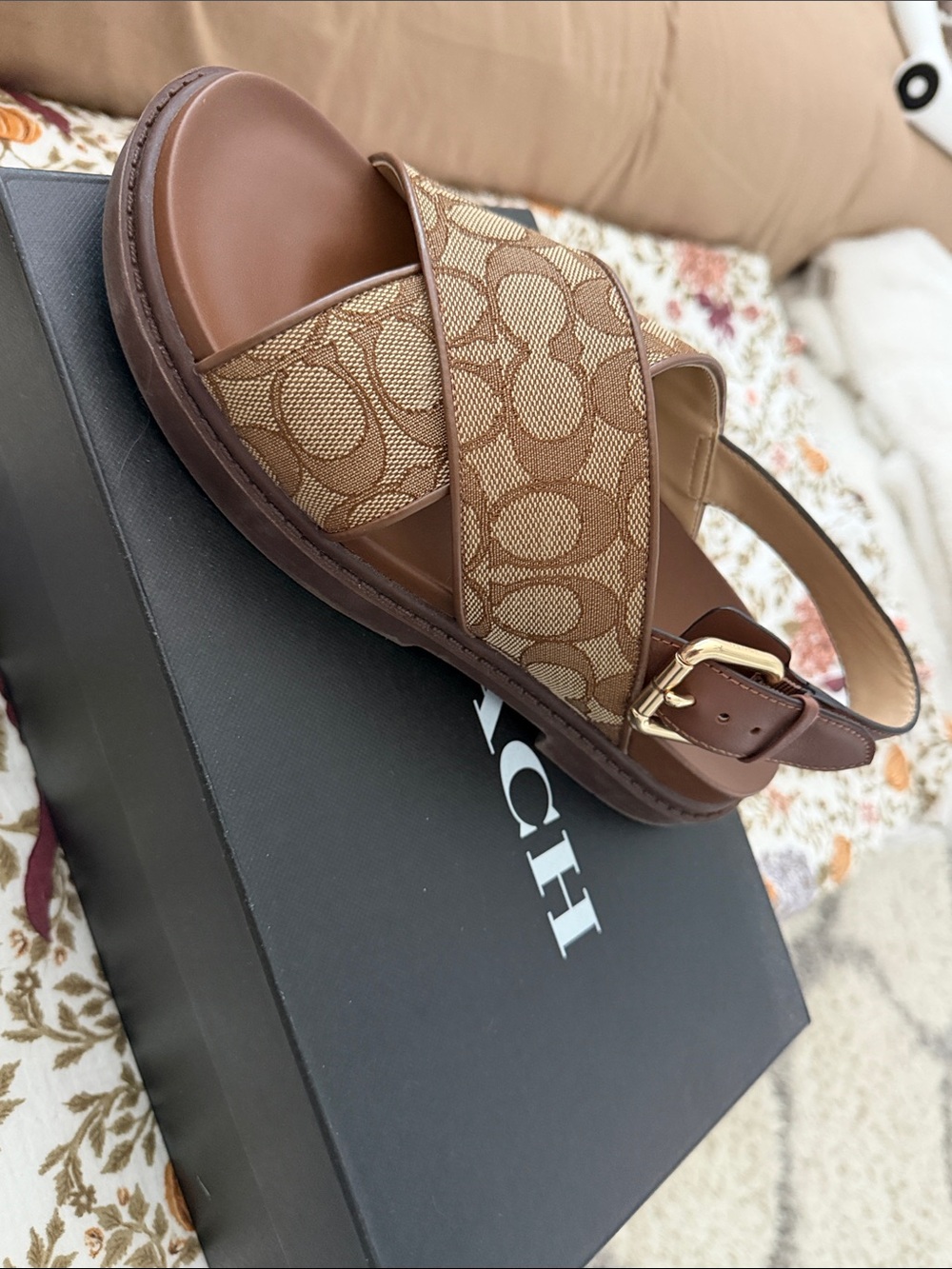 Sandal on Coach box